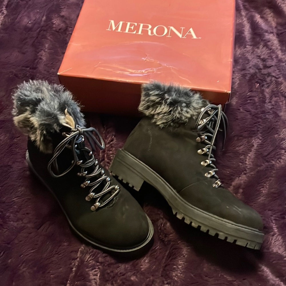 Merona Aaron Faux Fur Suede Winter Boots